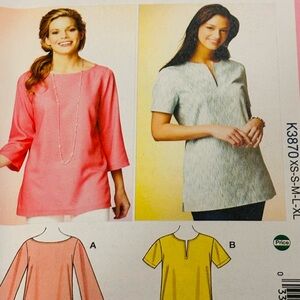 Kwik Sew K3870 Easy Pattern by Kerstin Martensson Tunic Top Sizes XS-XL Uncut